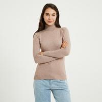 Wixra sweter z dzianiny i sweter bluzki z golfem swetry swetry w stylu Casual damski z długim rękawem cały mecz elastyczny sweter 2